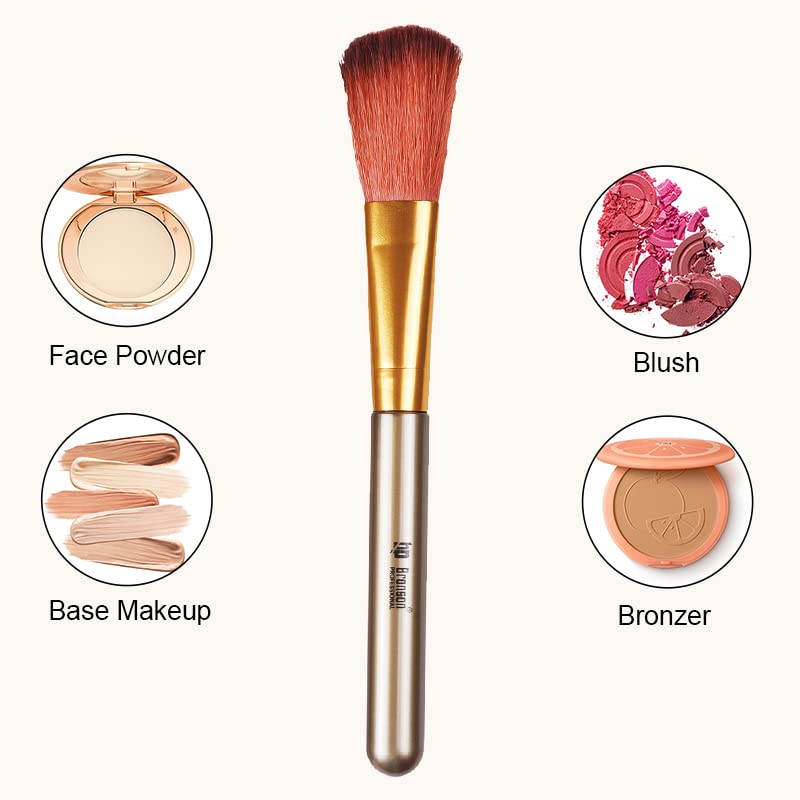 BRONSON PROFESSIONAL | Mini Face Powder Makeup Brush| with wooden handle for Women & Girls - Image 3 thumbnail