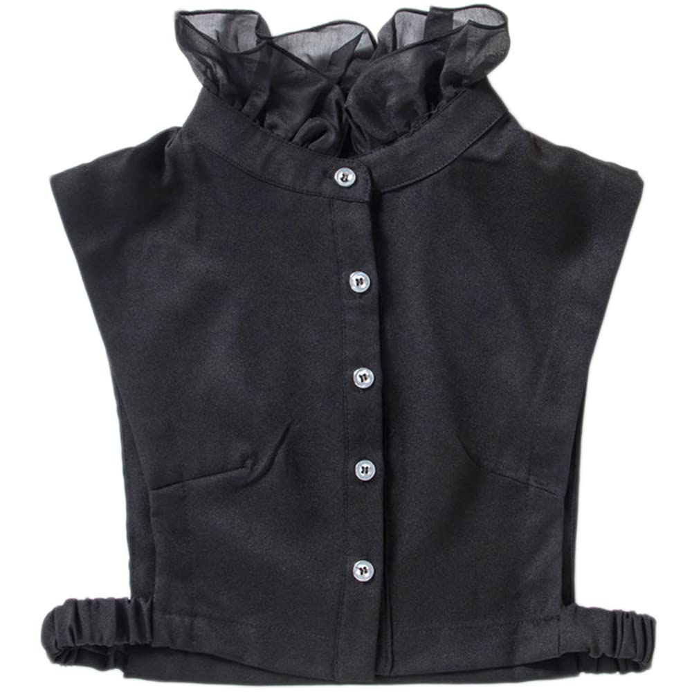 LoudSung Detachable Half Shirt Blouse Fake Collar False Collar Ruffle Floral Lace Stand Type Elegant for Women Girls