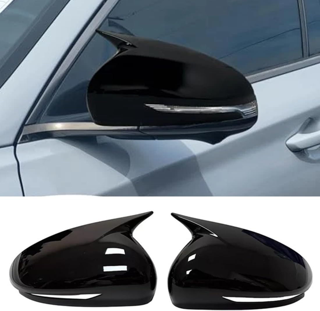 XITER Rear View Side Mirror Cover Side Mirror Cap for Genesis G70 2017-2026,Glossy Black