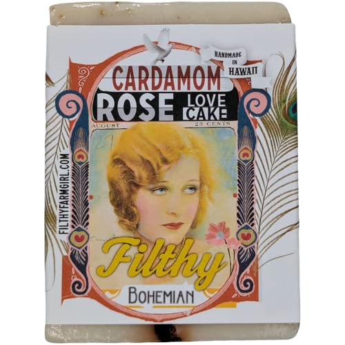 Filthy Bohemian Cardamom Rose handmade soap