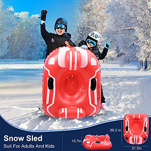 BITNIN Snow Tube, Inflatable Snow Sled for Kids and Adults Toddlers, Snow Tubes for Sledding Thickened Heavy Duty, Snow Toys Winter Gifts for Outdoor Winter Holidays