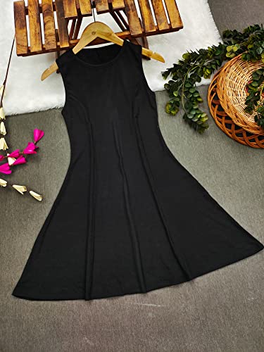 Image of Leriya Fashion Dresses for Women || Stretchable Ribbed Sleeveless Plain one piece for Girls || Beautiful Dress Perfect for Outing || Picnic || Events Wear mini Dress for Women
