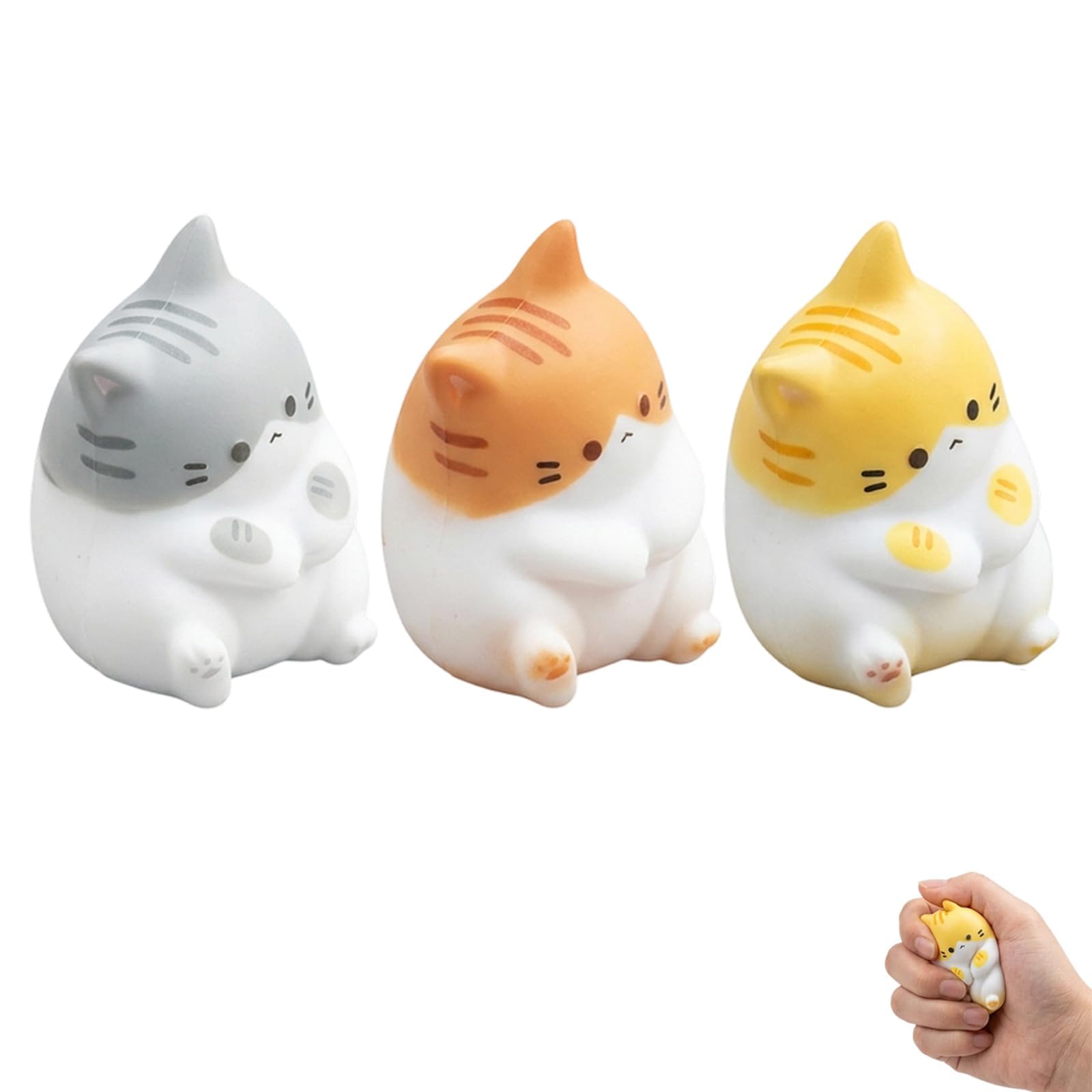 3 PCS Cat Squishy, Squishy Cat, Soft and Flexible, Easy to Squeeze and Restore, Suitable for Pet Lovers to Decorate