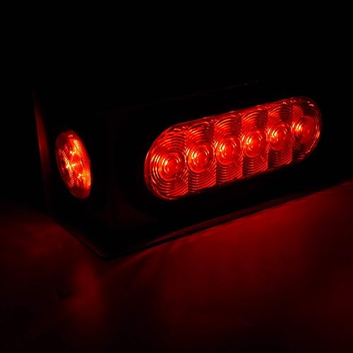 Miniatura 6 de CNNELL Conjunto de luces traseras compatible con caja de carcasa de acero LED con luz trasera ovalada de 6 pulgadas y luz de marcador de 2 pulgadas