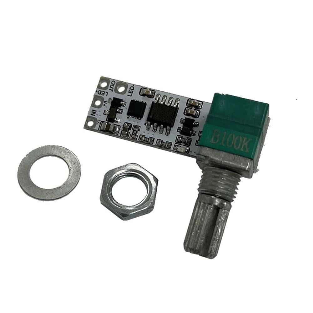 Qoekacy LED Constant Voltage Dimmer Board Control Module Table Lamp Stepless Knob Potentiometer Live Fill Light Dimmer Module,A