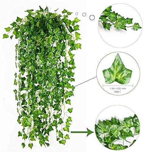 Deceny Cb 84 Feet Fake Foliage Garland Leaves Decoration Artificial Greenery Ivy Vine Plants For Home Decor Indoor Outdoors (84 Ft -Ivy Leaves) #TOP2