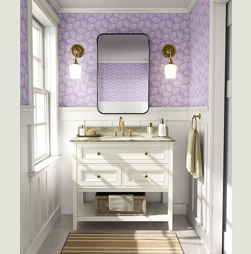 Papel tapiz morado S4Sassy de vinilo autoadhesivo con hojas de 63,5x152 cm 4