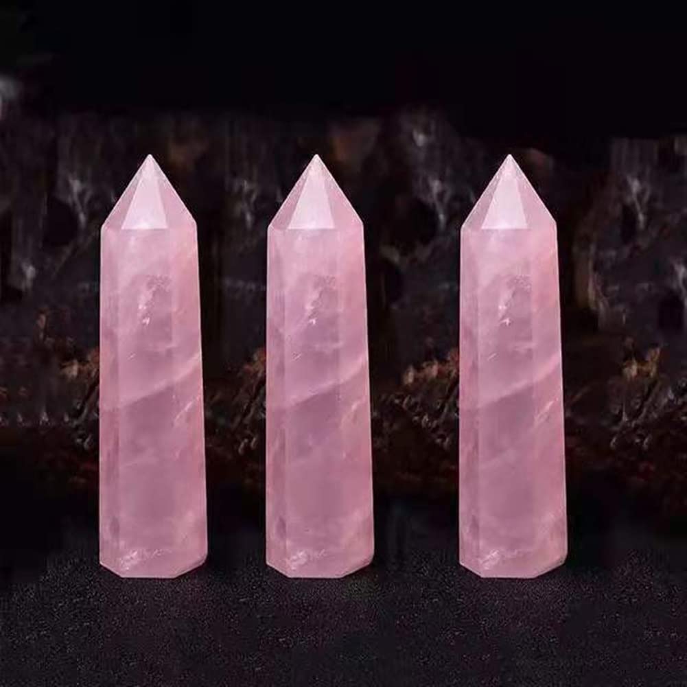 1pc 70mm-80mm Naturale Folk Artigianato Guarigione Torre di Cristallo Quarzo Rosa Punto Pietre Bella Pietra di Cristallo Naturale Decorazioni per la casa