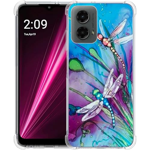 Beaucov Case for Motorola Moto G 5G 2024,Cute Dragonfly Style Drop Protection Shockproof Case TPU Full Body Protective Scratch-Resistant Cover for Motorola Moto G 5G 2024/Moto G 5G 3rd Gen