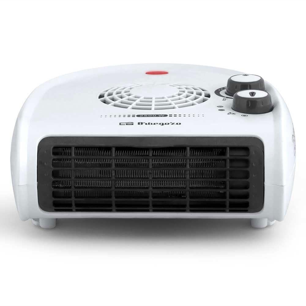 Orbegozo FH 5030 - Calefactor, termostato regulable, 2 niveles de potencia, función ventilador aire frío, calor instantáneo, indicador luminoso, asa de transporte, 2500 W, Blanco