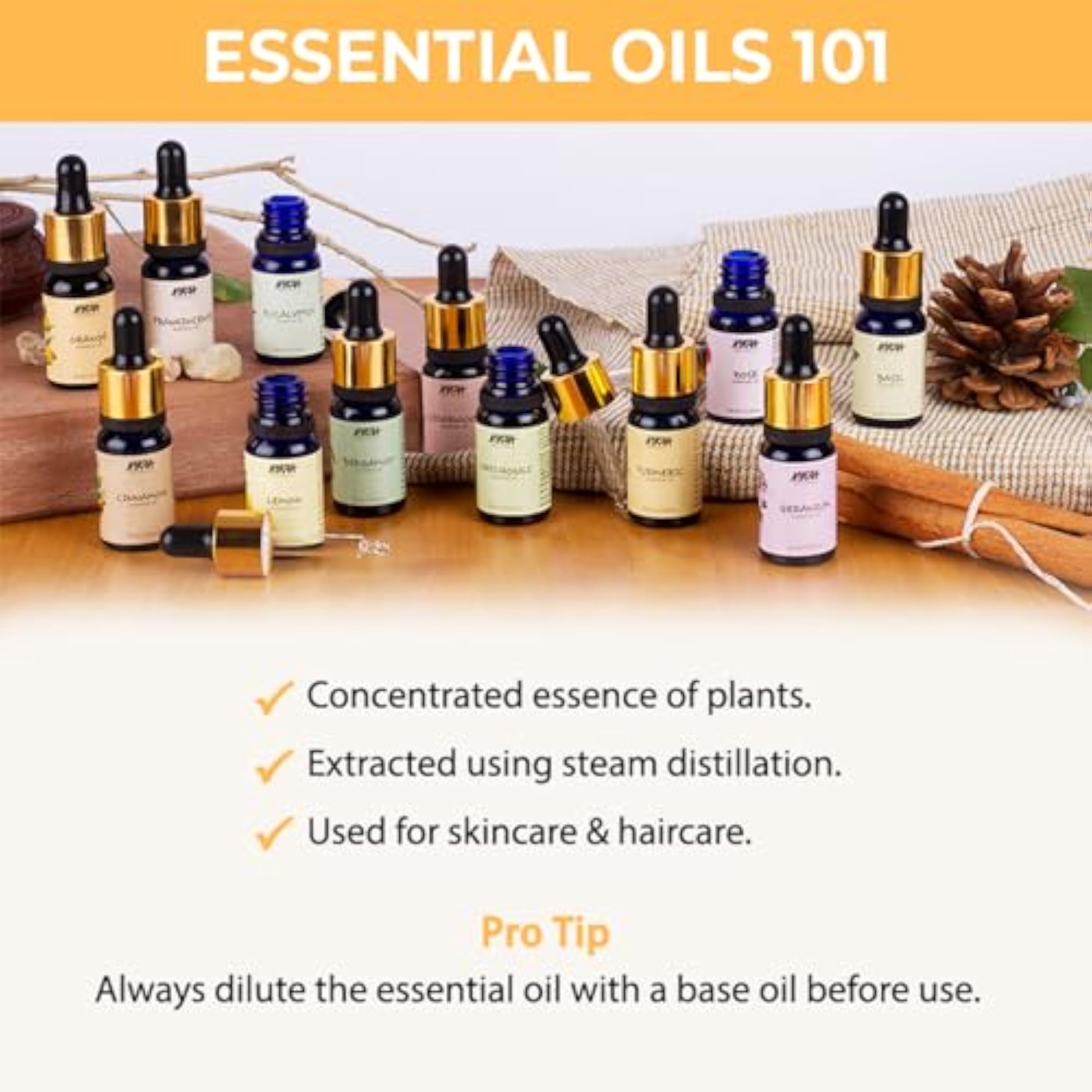 Frankincense Essential Oil, 10ml Cold Pressed for Skincare & Haircare
