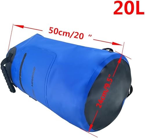 Miniatura 3 de ISURE MARINE Bolsa seca impermeable con bolsillo con cremallera de 20 litros, funda impermeable para teléfono, con cierre superior, bolsas de viaje
