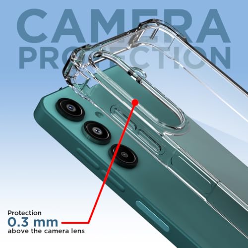 Image of Pikkme Back Cover for Samsung Galaxy M17 5G / A17 5G / F17 5G + TPU Clear Transparent Raised Edges Shockproof Protective Phone Bumper Case(Transparent)