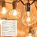 Brightown Outdoor String Lights 25FT G40 Globe Patio Lights with 27 Edison Glass Bulbs(2 Spare), Waterproof Connectable Hanging Light for Backyard Porch Balcony Party Decor, E12 Socket Base, Black