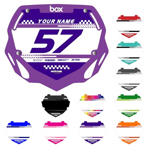Kalair GFX Custom BMX Box Two Number Plate Decals - Personalize Your Racing Graphics with Your Name...