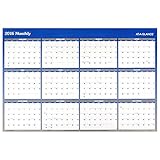 AT-A-GLANCE Wall Calendar 2016, Erasable, Reversible, 48 x 32 Inches, Blue (A1152)