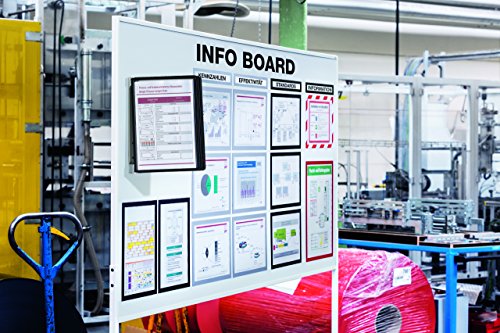 Durable Magnetic Wall Reference System, 5 Double-Sided Panels, Letter-Size, Assorted Colors, Vario Design (576200) #TOP7