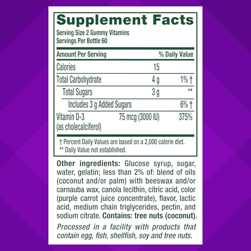 Vitafusion Vitamin D3 Gummies | 3000 IU (75 mcg) Per 2 Gummies - image 4