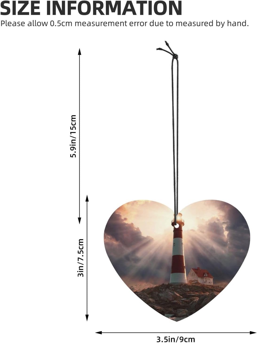 Car Air Freshener 24 PCS Lighthouse Hanging Car Air Fresheners Auto Interior Decor Card Freshener Strong Scented Card Lavender Cars Scents for Office Bedroom Close Drawer Heart Shape