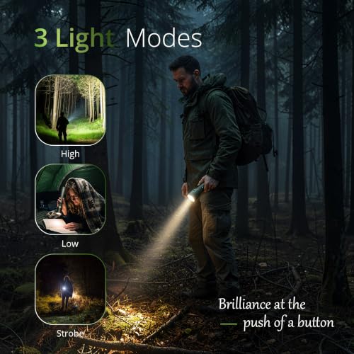 Image of IBELL LUMINEX 600 Rechargeable Torch Light High Power, 6000 mAh Flashlight, 3 Light Modes, Telescopic Zoom, Type C Charging, LED, Super Bright for Home, Outdoor & Emergency Use (Green)