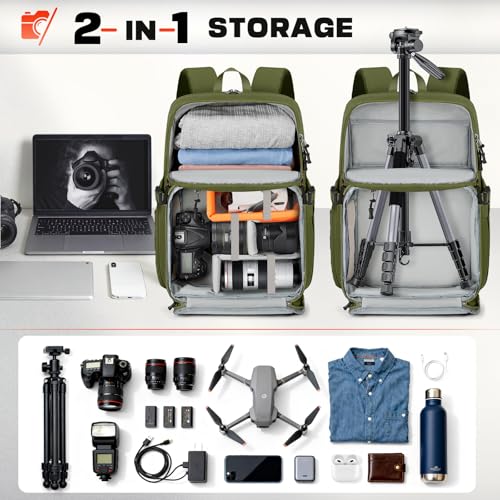 Mochila impermeable para cámara DSLR de 15.6 pulg miniatura 3