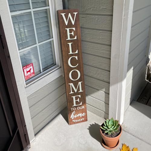 Vertical Wood Welcome Sign for Front Porch Vertical...