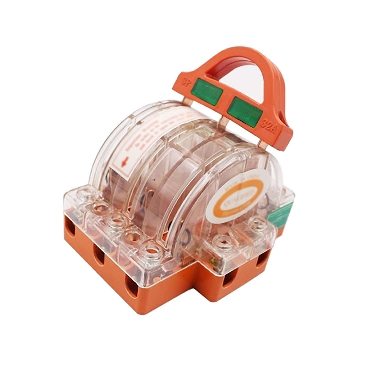 ATO Double Throw Knife Switch with LED Indicator?Household Circuit Dual Disconnect DPDT Knife Switch (3 Pole, 225A)