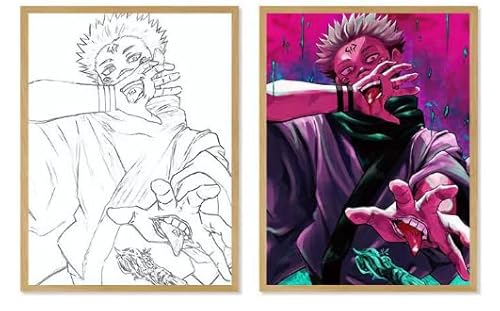 MeYuxg Anime Illuminated Picture Frame, LED Creative Decorative Painting Frame, Gifts for Anime Fans, Brightness Adjustable, Art Decoration for Living Room, Bedroom, Children's Room, J