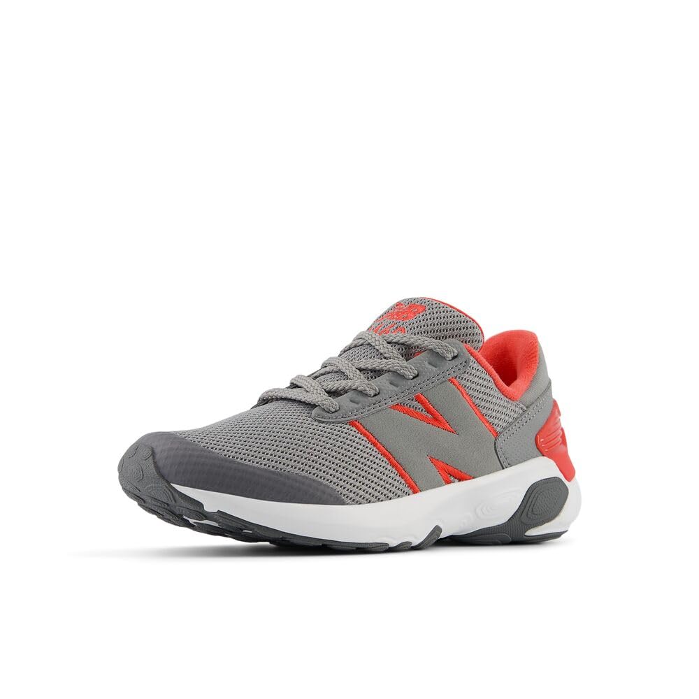 New Balance 1440 V1 Lace-Up Running Shoe, Slate Grey/Blast Red, 12.5 US Unisex Little Kid
