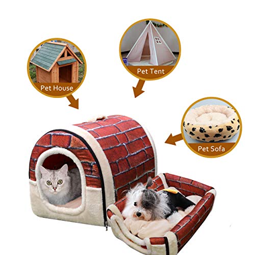 Cuccia/Cucce Gatto Cane da Interno 2 in 1, Casetta...