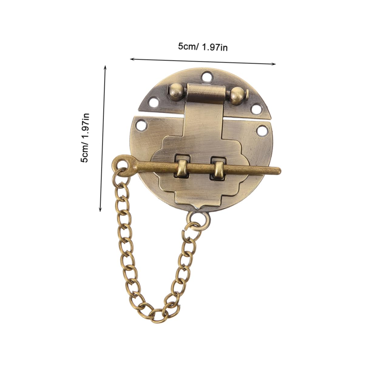 HOLIDYOYO 2pcs Vintage Jewelry Box Latch Locks Metal Clasp Buckle for DIY Box Making