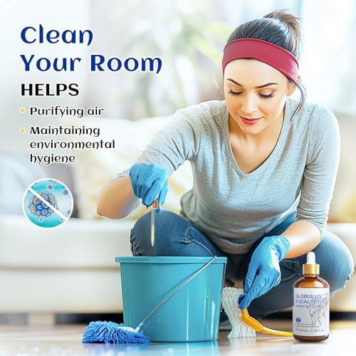 Image of HIQILI 100ML Eucalyptus Essential Oil for Spray, Diffuser & Skin, 100% Pure Undiluted - 3.38 Fl Oz