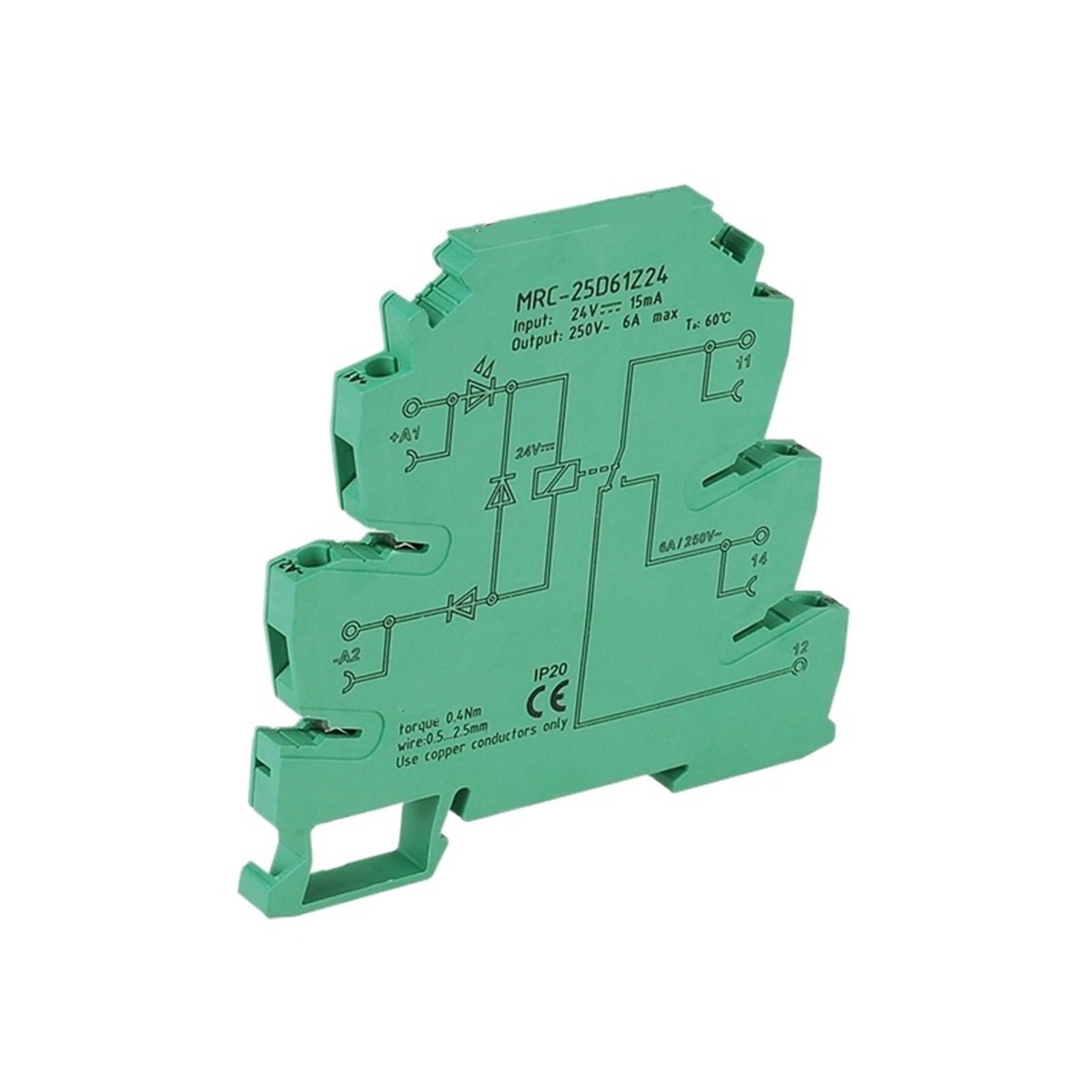 Relais 1NO 1NC MRC-25D61Z24 module d'interface pour automatisme 6A