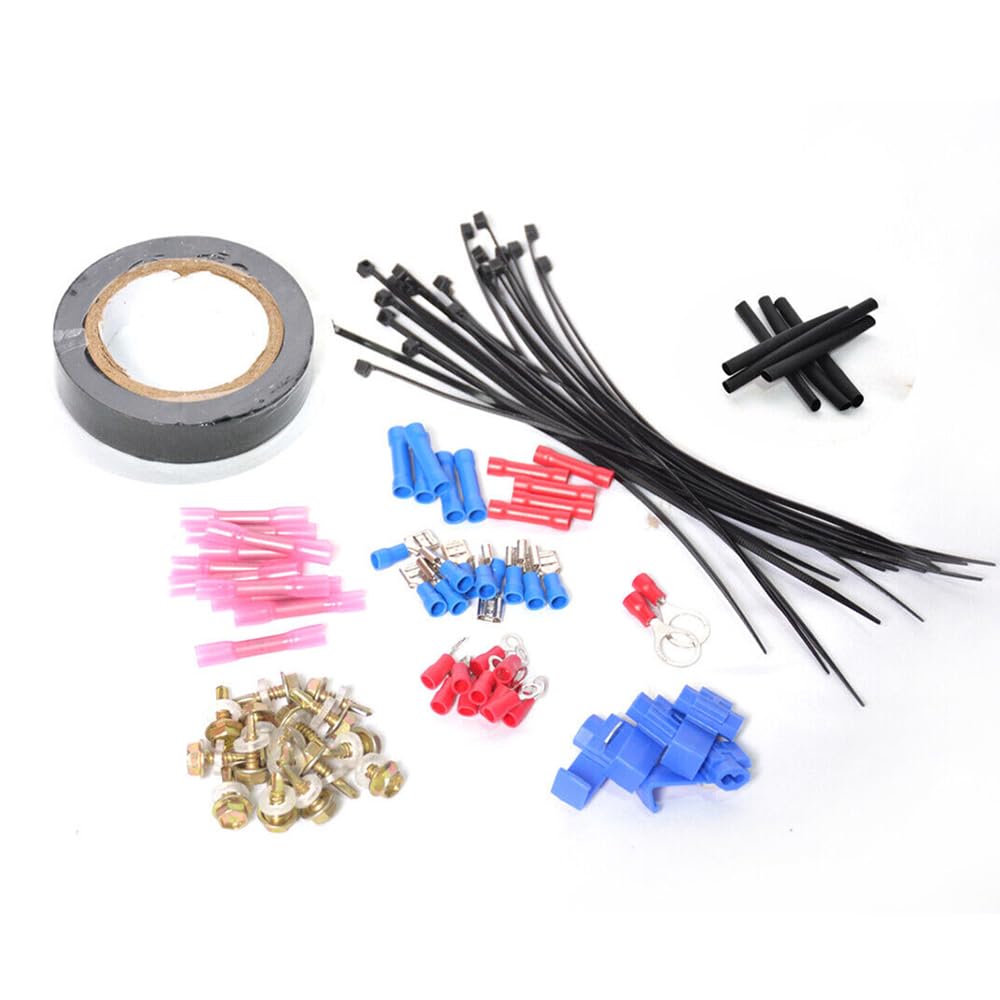 Kit universale per auto, ATV, UTV, XSS, indicatori di direzione, kit legale per manubrio, interruttore a pollice con luci LED, relè lampeggiante, sistema di cablaggio lampeggiante (kit N)