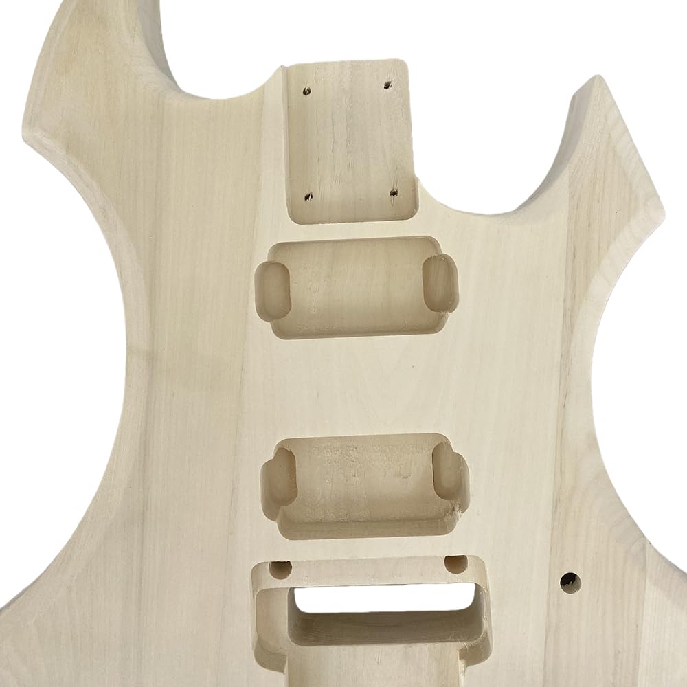 Kit fai da te per chitarra elettrica Conboxus stile X con corpo e manico solidi, kit chitarra elettrica a 24 tasti da 648 mm set completo di accessori per chitarra per principianti regalo per liutaio
