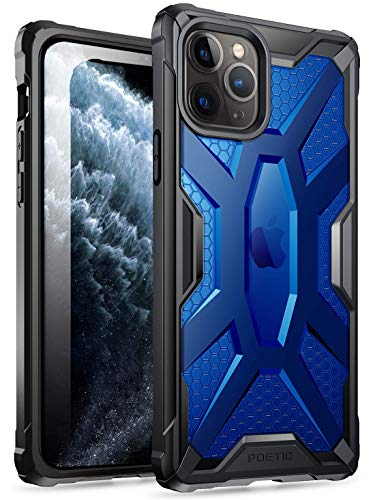 Coque iPhone 11 Pro Poetic Affinity transparente et bleu cobalt pour mobile Apple