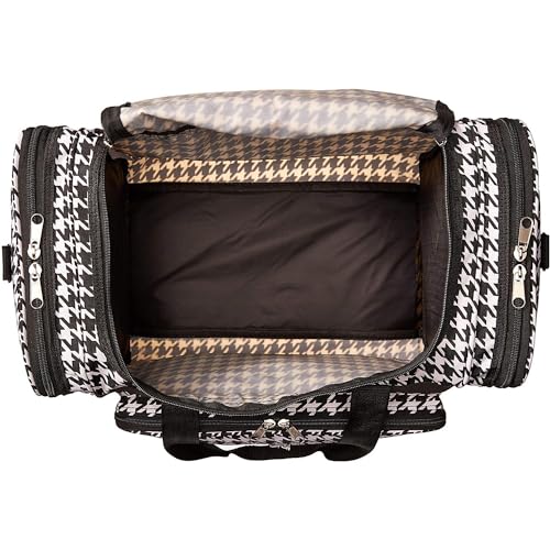 Image of World Traveler 81T16-606B /W Duffle Bag, One Size, Black Trim Houndstooth