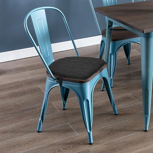 Image of baibu Set of 2 Memory Foam Dual-Layer Design Metal Dining Chair Pads Bar Stool Cushion with Ties for Metal Chairs or Bar Stools - 2 Cushions Only (Gray Black, 14 inch (35cm) 2PC)