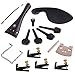 TraderPlus 4/4 Violin Chin Rest Chinrest with Tuning Peg Tailpiece Fine Tuner Tailgut Endpin Bridges Violin Accessory Kit