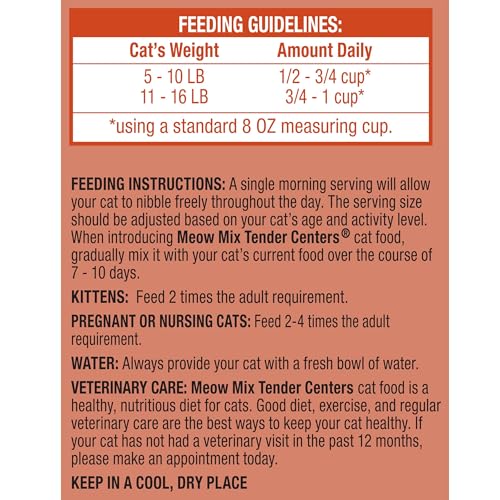 Image of Meow Mix Tender Centers, Dry Cat Food, Beef & Salmon Flavors, 14.2 lb. Bag
