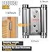 6 Inch Double Action Spring Hinges, Double Swing Door Hinge, Saloon Door Hinges for Waist Cafe Pub Swinging Doors, 201 Stainless Steel, Including Pins and Screws(Silver, 4PCS)