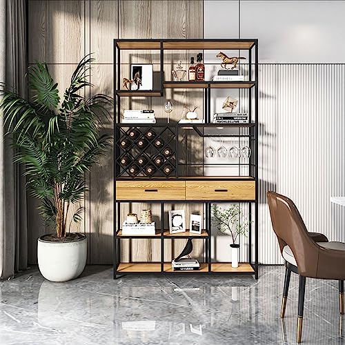 ZZJWMJGC Bücherregale Kreatives Weinregal aus Metall im industriellen Stil, Trennwand, Boden, Weinschrank, mehrschichtig, Wohnzimmer, einfache Aufbewahrungsbox, Wohndekor-Möbel 3 ZZJWMJGC Bücherregale Kreatives Weinregal aus Metall im industriellen Stil, Trennwand, Boden, Weinschrank, mehrschichtig, Wohnzimmer, einfache Aufbewahrungsbox, Wohndekor-Möbel