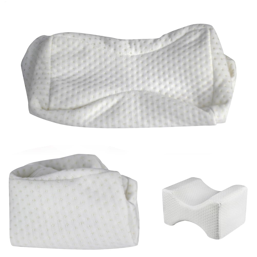 Almohada de rodilla – Cómodo cojín de espuma para piernas | Contorno ergonómico Legacy Leg PilloOw | Almohada de espuma viscoelástica diseñada para una alineación adecuada y una mejor calidad del