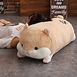 ハムスターぬいぐるみ 超かわいい ハムスター寝枕 ハムスター抱き枕 グレー イエロー ブラウン ピンク 萌え萌え 心癒される (イエロー, 50cm)
