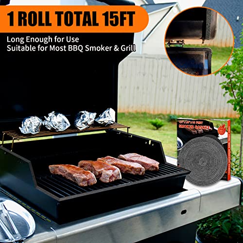 Gasket para Ahumador 15 FT, Cinta de Goma Alta Temperatura para Parrilla miniatura 5