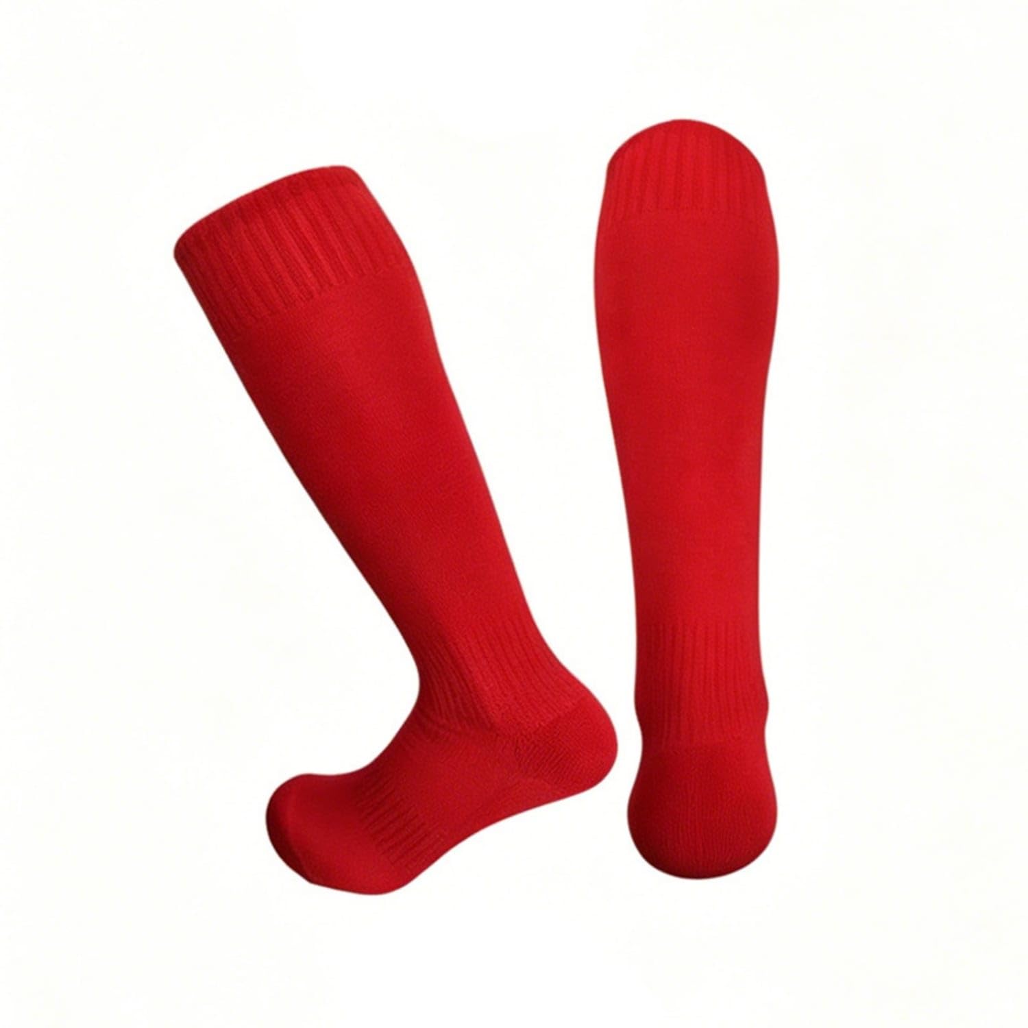 URJIX™ Reinforced Heel Knee-High Socks Lightweight Adult Red | Enhanced Durability Red Adult-picture-14
