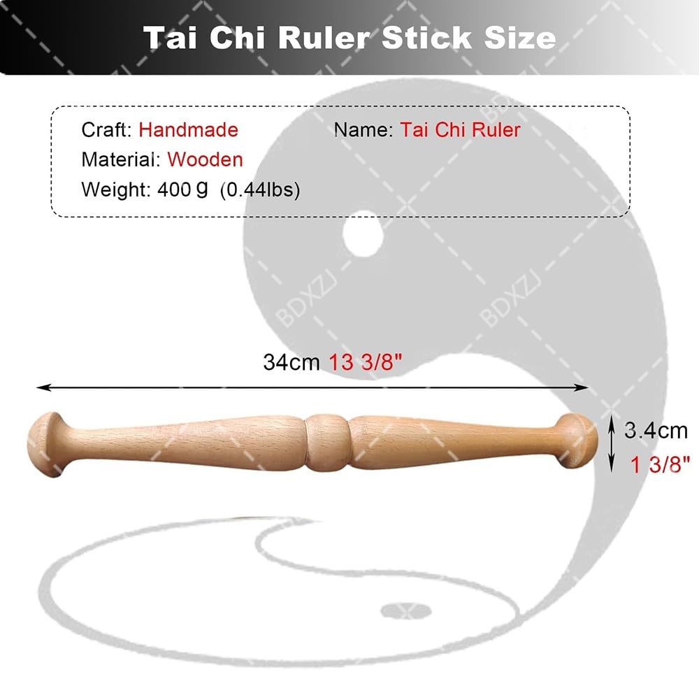 Linijka do tai chi, Drewniany kij linijkowy do Tai Chi Taiji Bang rehabilitacji w klasie fitness