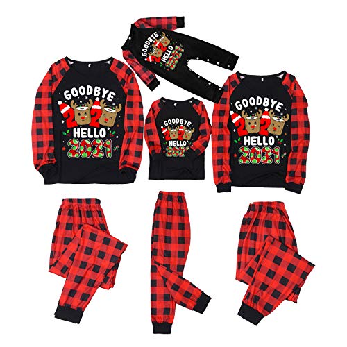 2021 Christmas Pajamas Family PJ's Set Mom&Dad Children Holiday Matching Set Xmas Warm Sleepwear Loungewear Pants Set