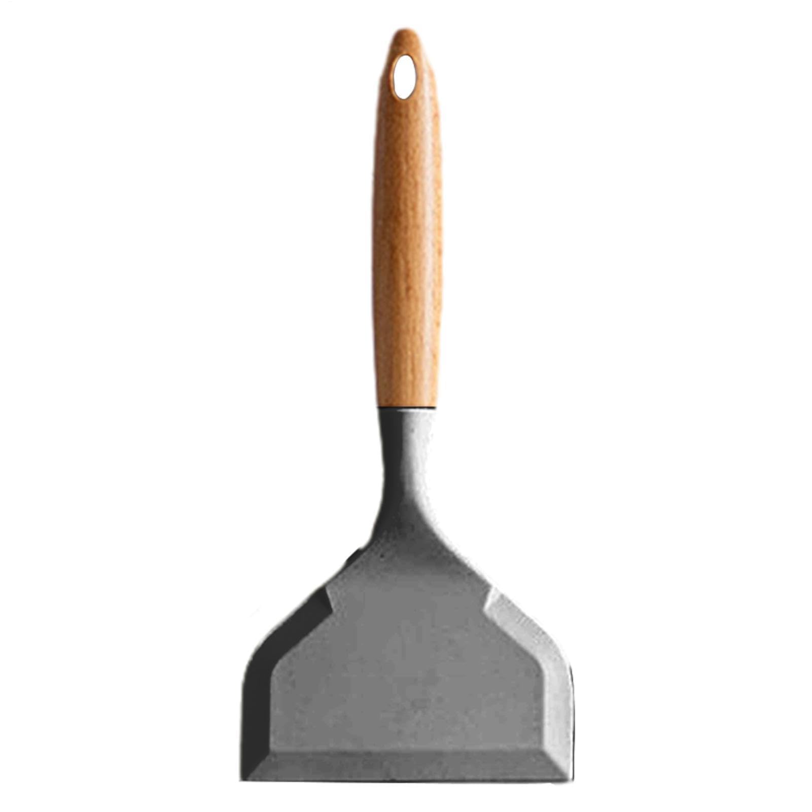 Spatule pour ustensiles de cuisine antiadhésifs, sans BPA, résistante à la chaleur, avec poignée en bois, ustensile de cuisine parfait pour les œufs, le steak, la viande, le service de tarte et la