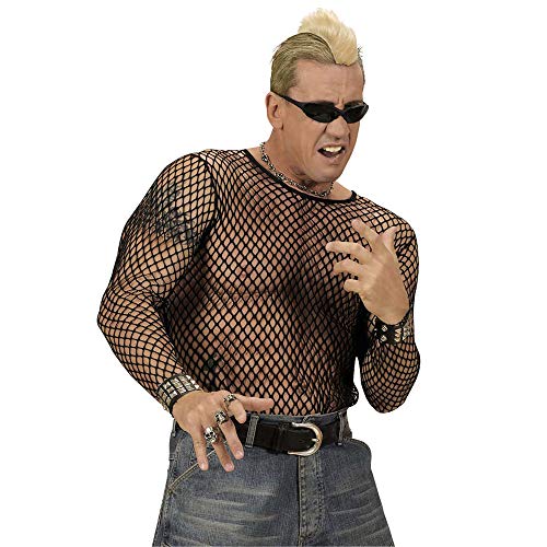 M/L Size Black Fishnet Shirts Costume for 80s Film TV Fancy Dress - Image 3